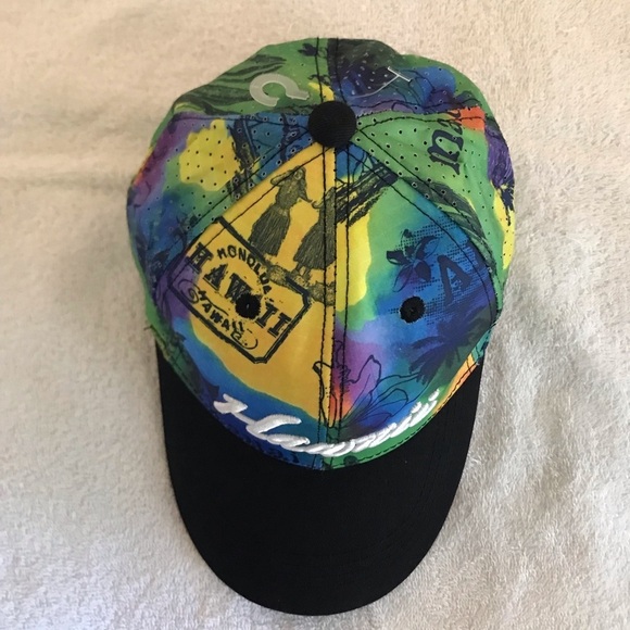Island Crew Hawaii Adjustable SnapBack Tropical Color State Beach Baseball Cap - Picture 14 of 14